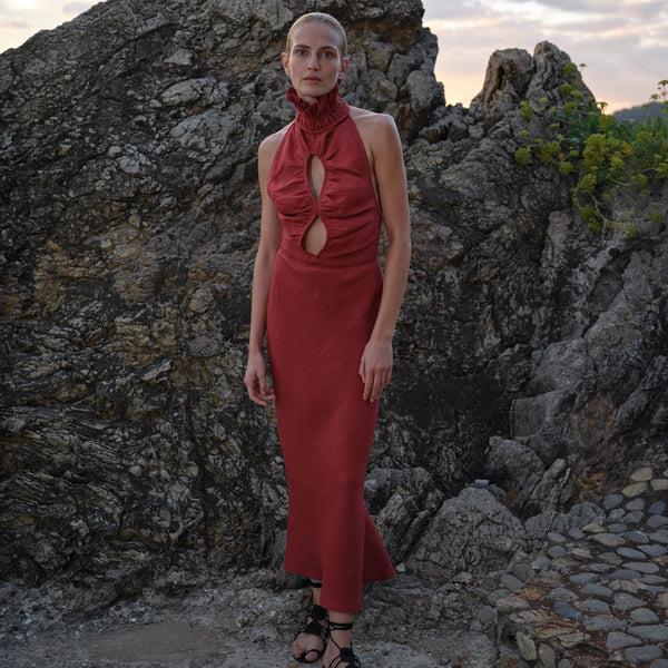 Piece Of White Sayla Dress Cranberry