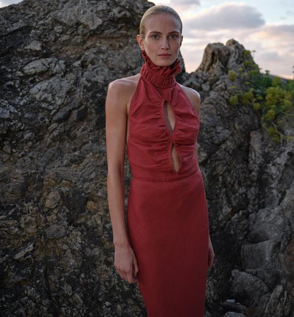 Piece Of White Sayla Dress Cranberry