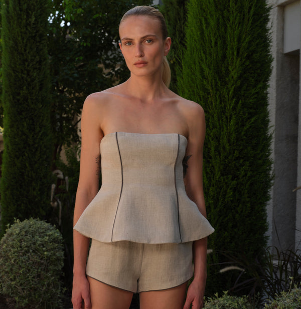 piece of white Serena Top Oat