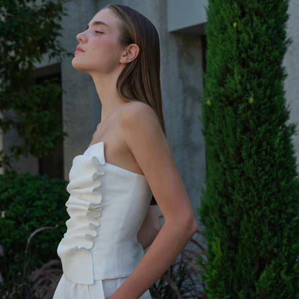 Piece Of White Sloane Top Coconut