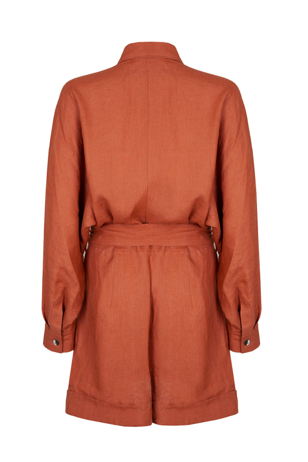 Piece Of White Soleil Jumpsuit Terra Cotta