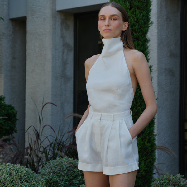 piece of white Tara Top Coconut