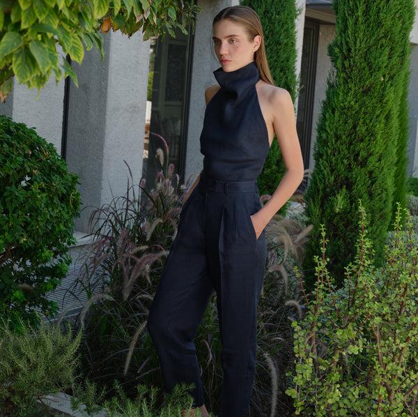 Piece Of White Viky Trousers Midnight Navy