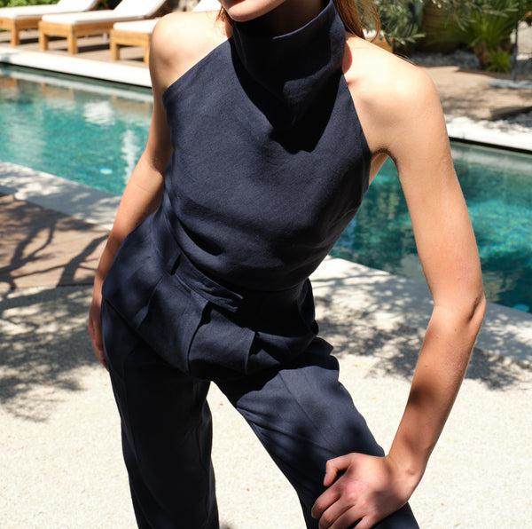 piece of white Viky Trousers Midnight Navy