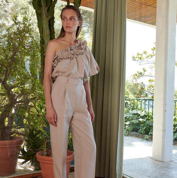 piece of white Viky Trousers Peanut