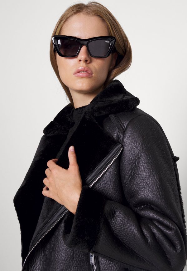 Pieces Petite PCDORA AVIATOR JACKET – Faux Leather Jacket Pieces Petite Best Choice