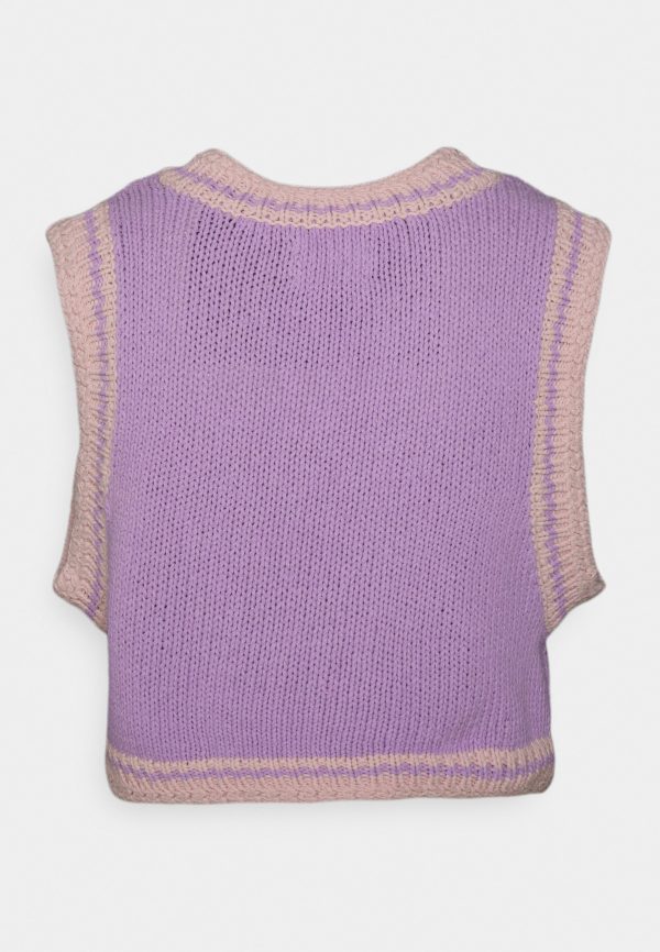 pieces petite PCHINDY V NECK CROP VEST – Jumper Pieces Petite Discount Store