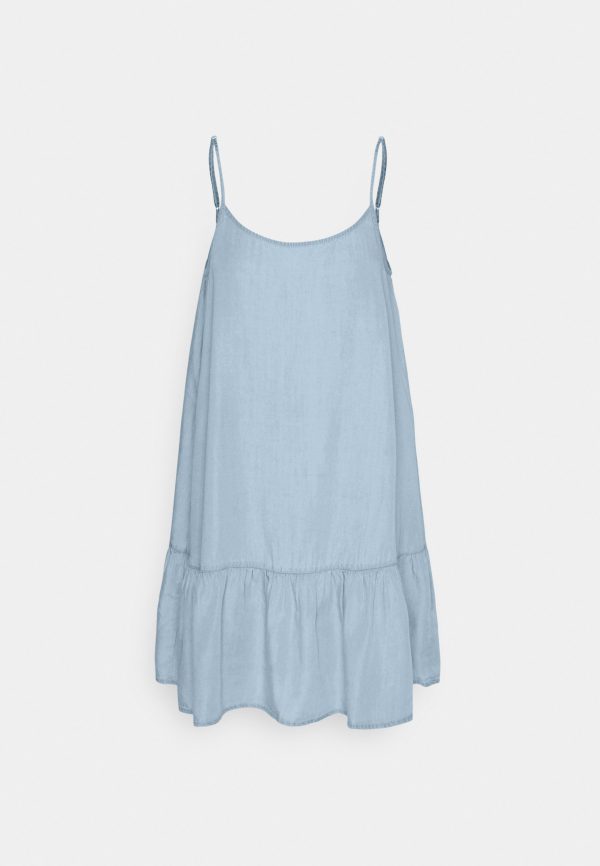 Pieces Petite PCVILMA SLIP DRESS – Denim Dress Pieces Petite Clearance