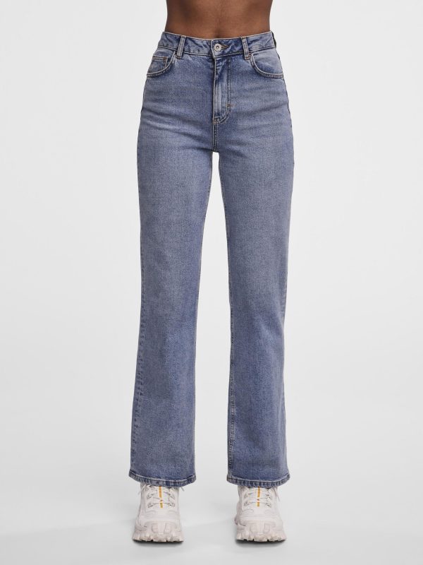 Pieces Petite Pieces Bargain Sale PCHOLLY HW WIDE LEG JEANS