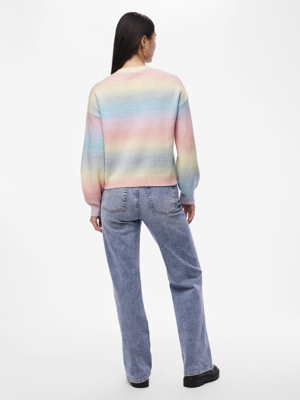 pieces petite Pieces Bargain Sale PCRAINBOW KNITTED JUMPER