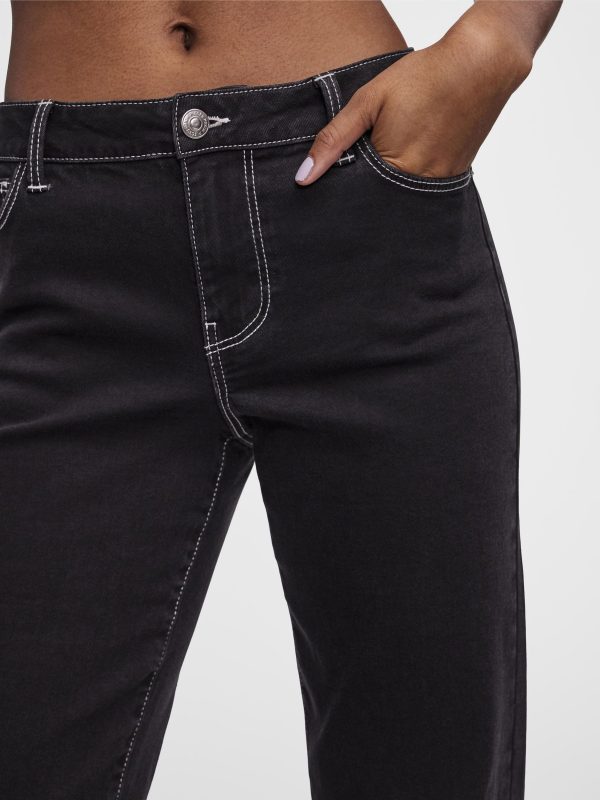 Pieces Petite Pieces Best Price PCJOELLA MW STRAIGHT FIT JEANS