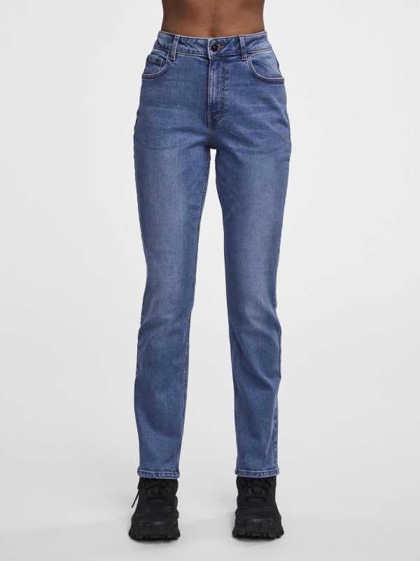 Pieces Petite Pieces Bestsellers PCLUNA HW STRAIGHT FIT JEANS