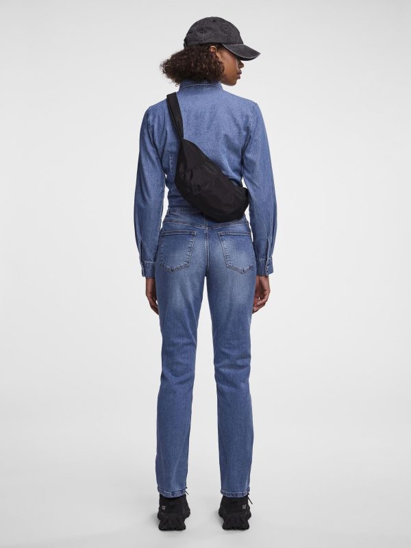 pieces petite Pieces Bestsellers PCLUNA HW STRAIGHT FIT JEANS