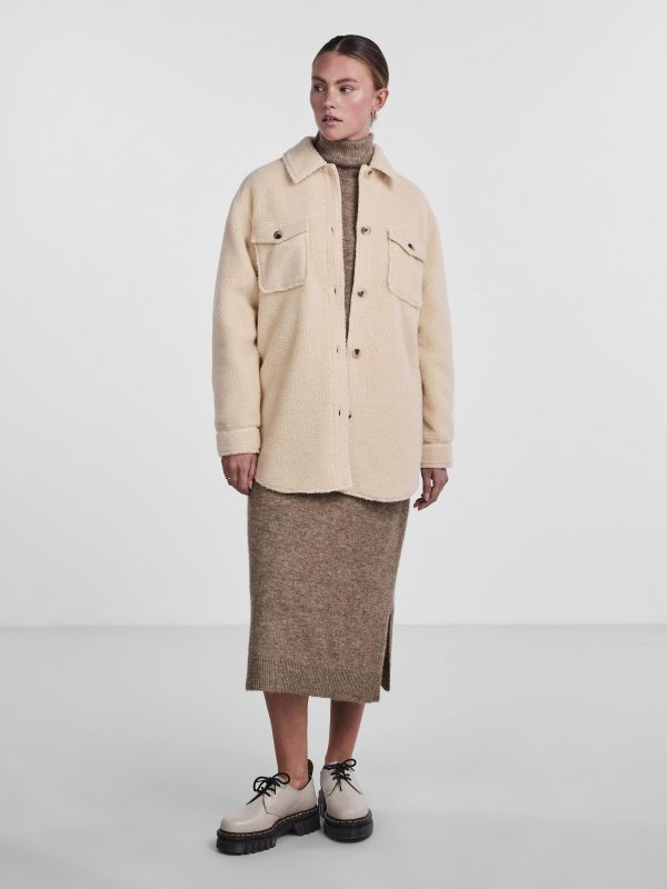 Pieces Petite Pieces Excellent Quality PCNILA TEDDY JACKET