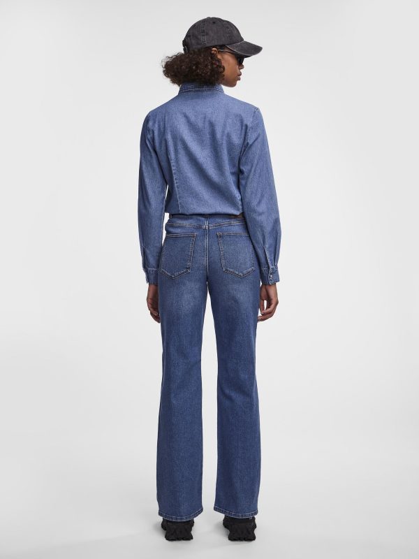 pieces petite Pieces Fashion PCPEGGY HW WIDE LEG JEANS