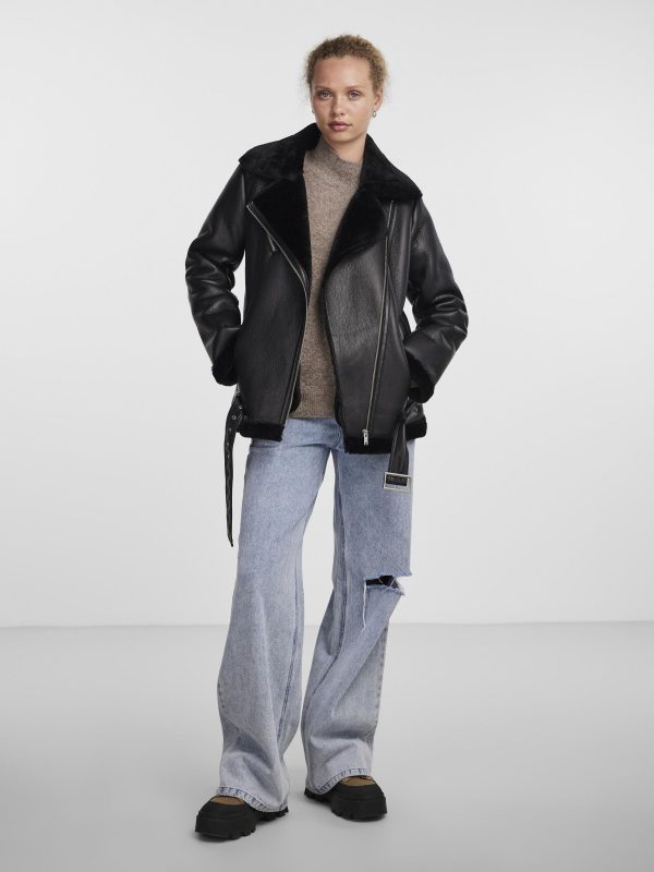 Pieces Petite Pieces Large Choice PCNORA FAUX LEATHER JACKET