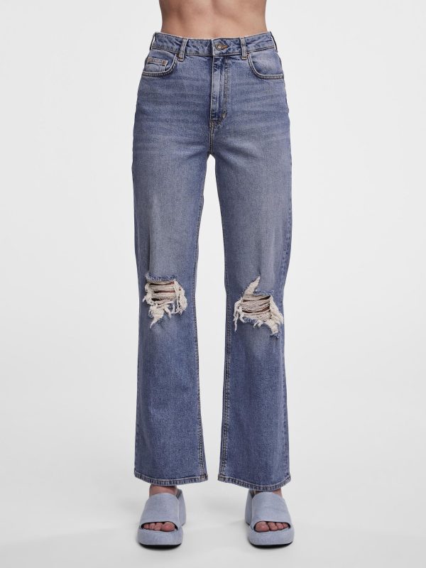 Pieces Petite Pieces Outlet Sale PCHOLLY HW WIDE LEG JEANS