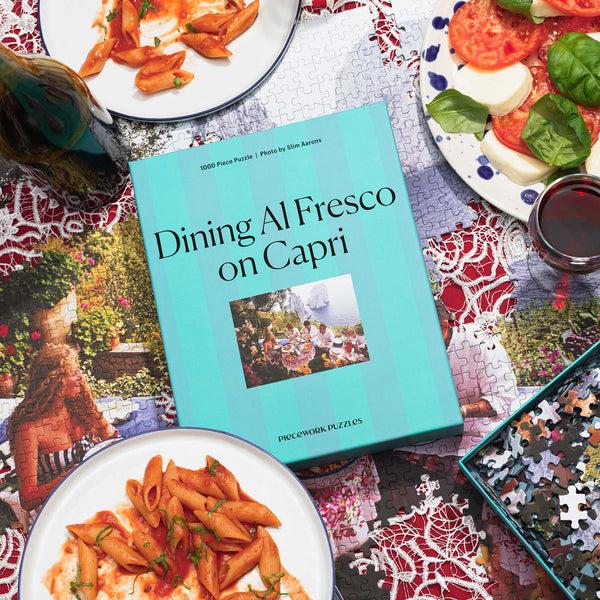 Piecework Puzzles Dining Al Fresco On Capri — Piecework X Slim Aarons