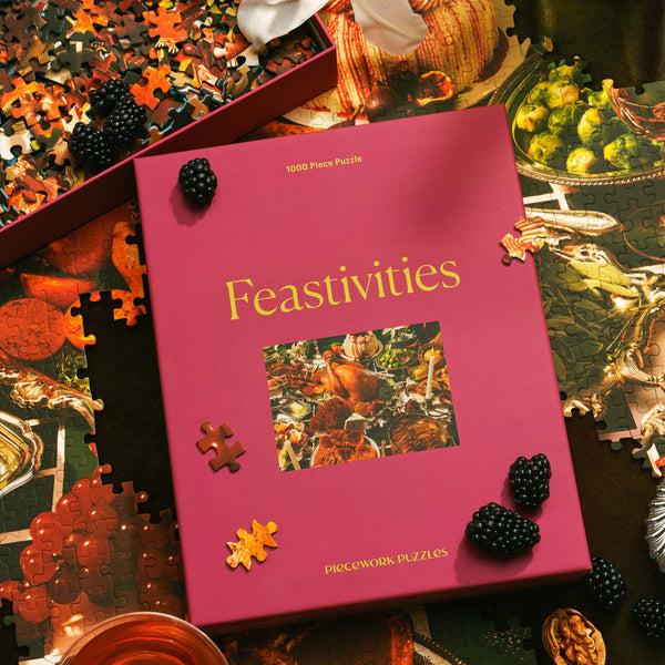 Piecework Puzzles Feastivities Puzzle – 1000 Piece Holiday Feast