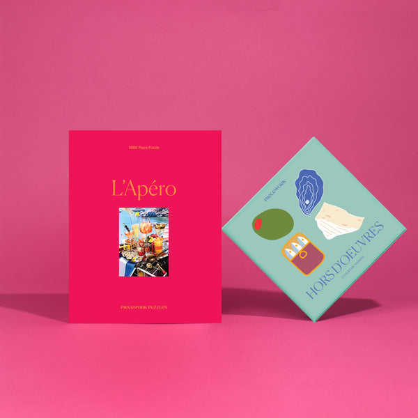 piecework puzzles The Apéro Hour Set: Cocktail Napkins + Puzzle Bundle