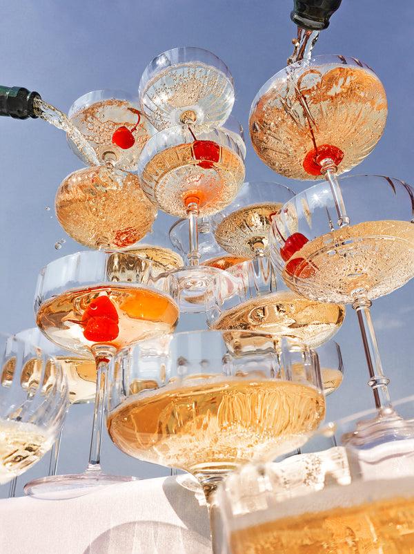 Piecework Puzzles The Bubbly Set: Champagne Gift Set With Puzzle + Napkins