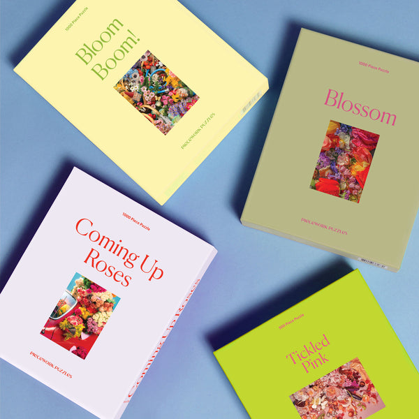 piecework puzzles The Puzzle Bouquet | 4-Puzzle Floral Bundle for Puzzle Lovers