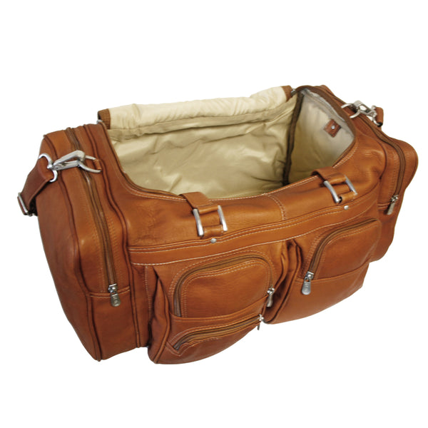 Piel Leather 20in DUFFEL BAG WITH POCKETS