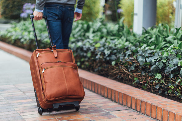 piel leather 22in WHEELED TRAVELER