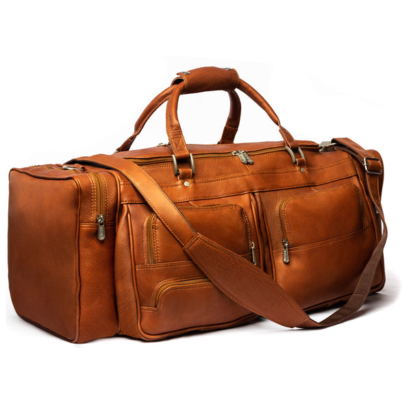 Piel Leather 24in DUFFEL WITH POCKETS