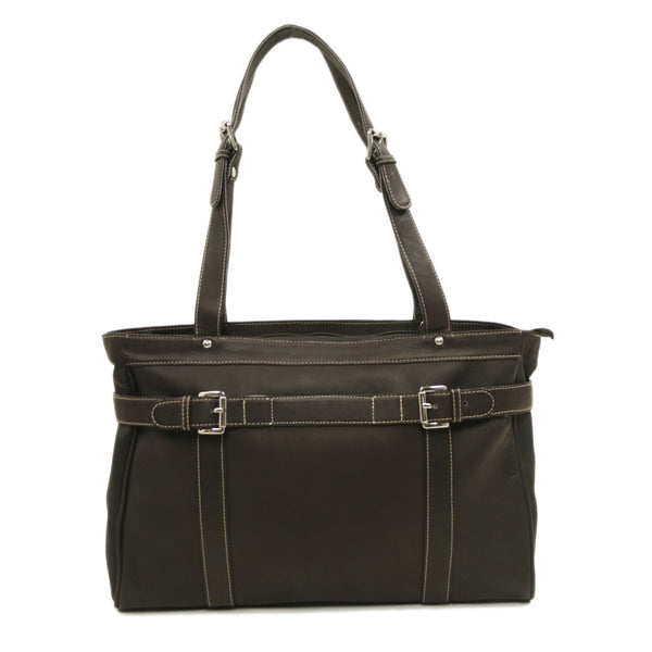 Piel Leather BELTED COMPUTER TOTE