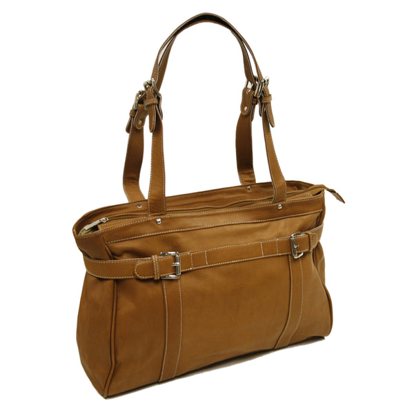 Piel Leather BELTED COMPUTER TOTE