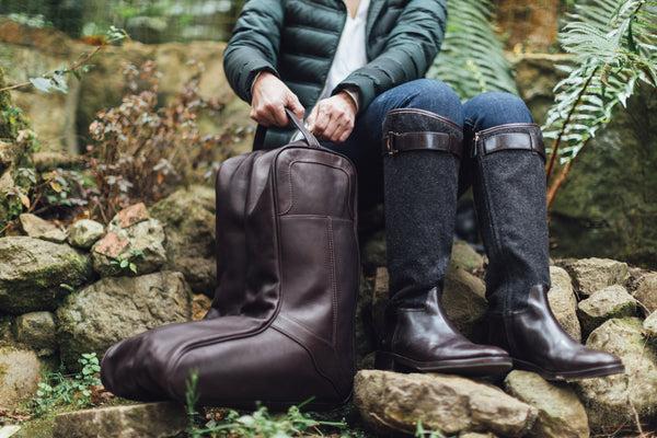 piel leather BOOT BAG