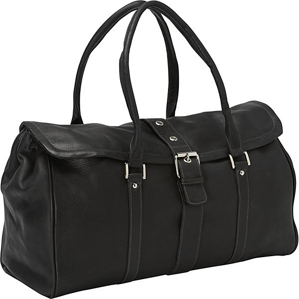 piel leather BUCKLE FLAP-OVER SATCHEL