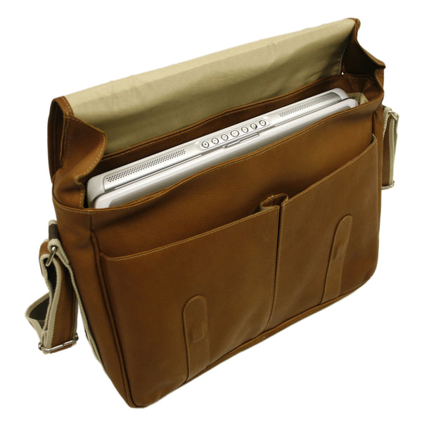 Piel Leather CLASSIC EXPANDABLE MESSENGER BAG