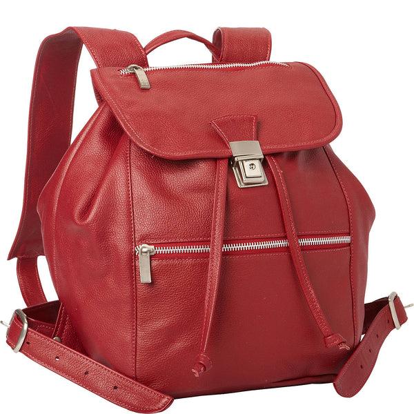 Piel Leather DOUBLE COMPARTMENT LEATHER BACKPACK