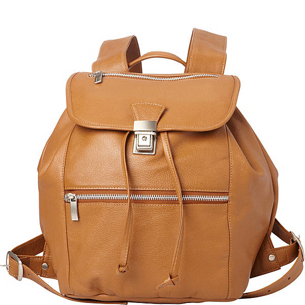 piel leather DOUBLE COMPARTMENT LEATHER BACKPACK