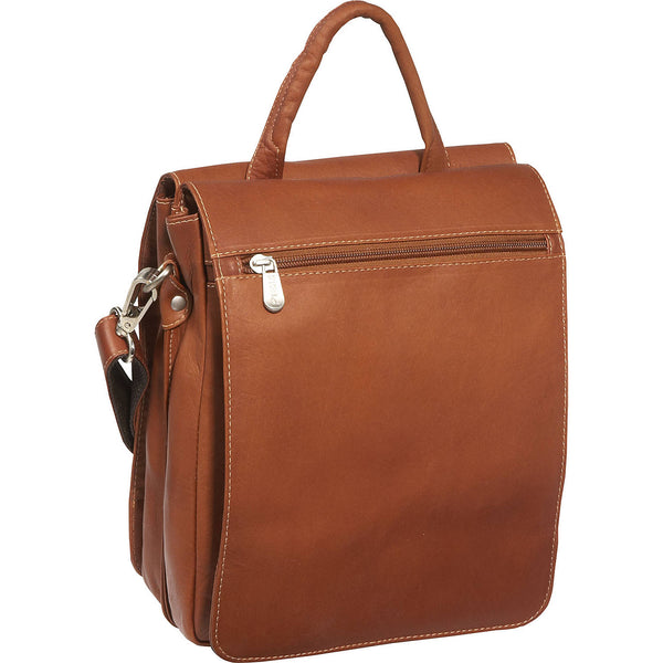 Piel Leather DOUBLE FLAP-OVER SHOULDER BAG