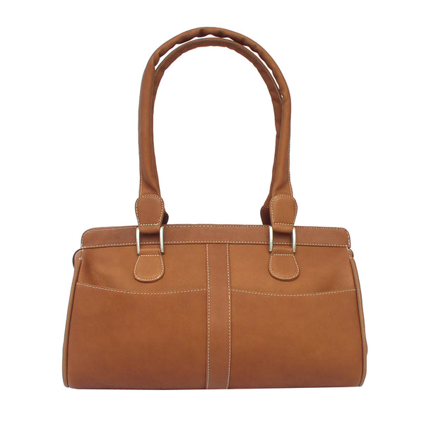 piel leather DOUBLE HANDLE HANDBAG