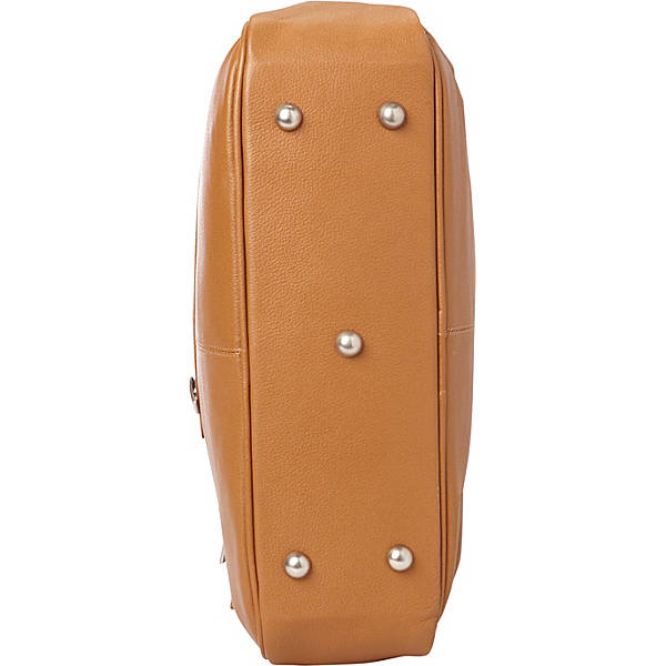 Piel Leather DOUBLE ZIP-POCKET LEATHER SATCHEL