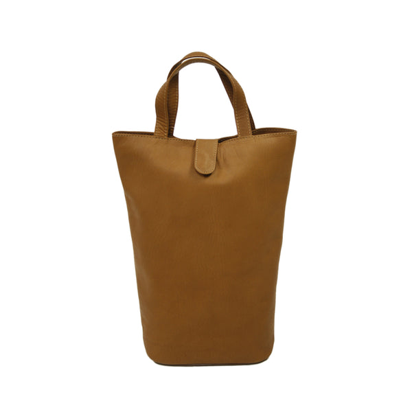 piel leather DOULBE WINE TOTE