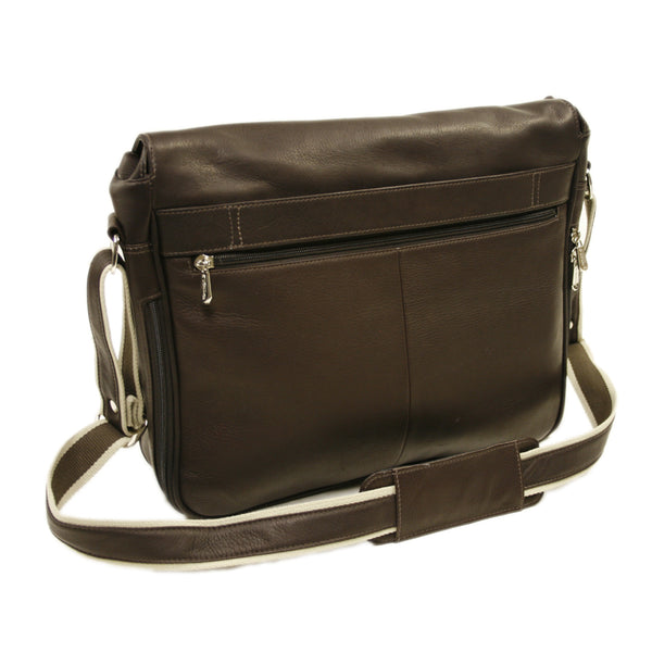Piel Leather EXPANDABLE MESSENGER BAG