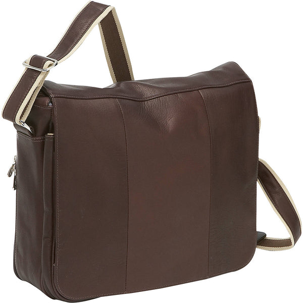 piel leather EXPANDABLE MESSENGER BAG
