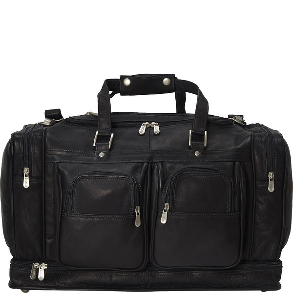 Piel Leather FALSE BOTTOM DUFFEL BAG