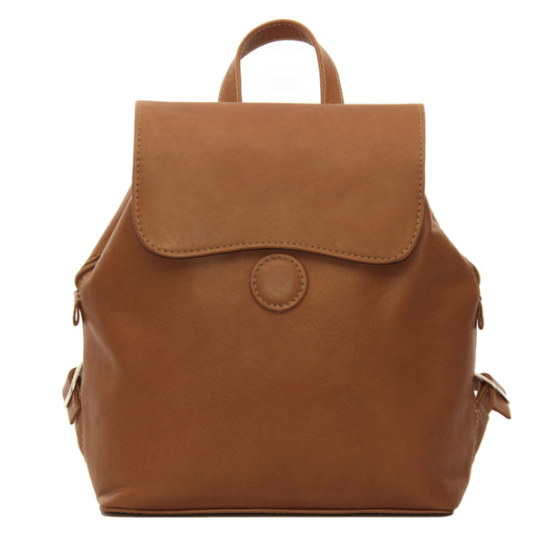 Piel Leather FLAP-OVER BUTTON BACKPACK