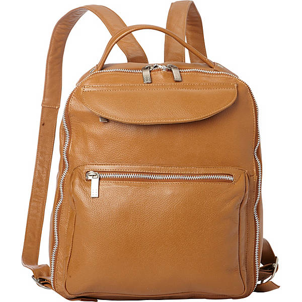 piel leather FRONT POCKET LEATHER BACKPACK