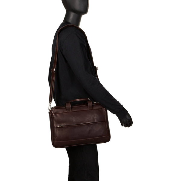 piel leather HIDDEN POCKET LAPTOP BRIEFCASE