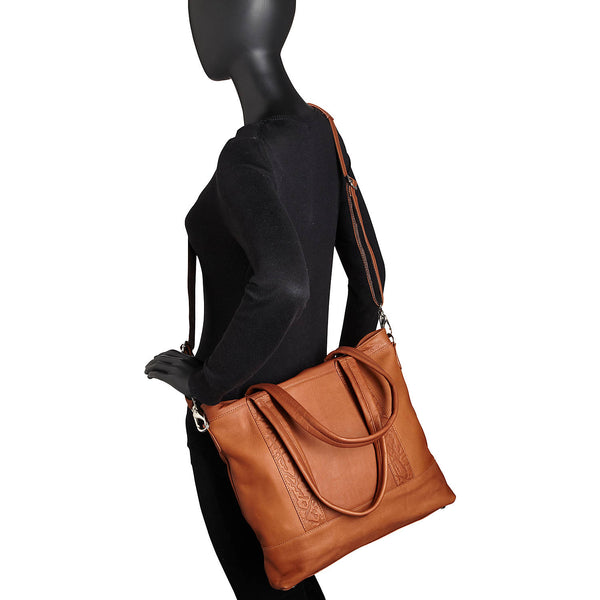 piel leather IMPRESSO CLASSIC TOP-ZIP TOTE