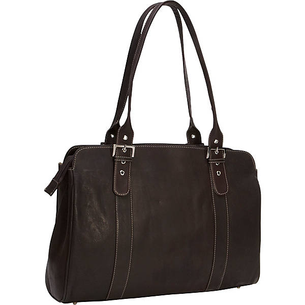 piel leather LADIES BUCKLE LAPTOP TOTE