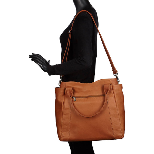 piel leather LAPTOP STREET TOTE