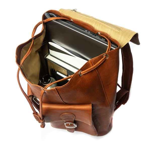 Piel Leather LARGE BUCKLE-FLAP BACKPACK